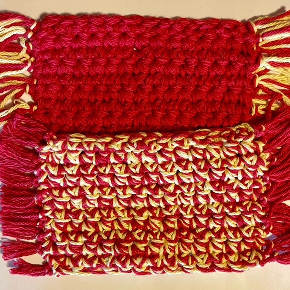 Kansas City Chiefs NFL Football team colors Mug rugs set of 2 100% Cotto… - Picture 1 of 1
